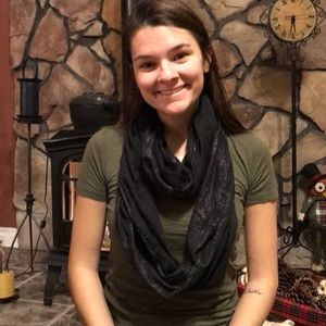 Shimmering black scarf